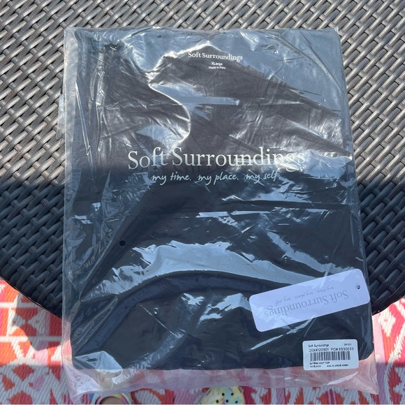 Soft Surroundings Alyssa Knit Top in Black Size XL (NWT) - Picture 2 of 4